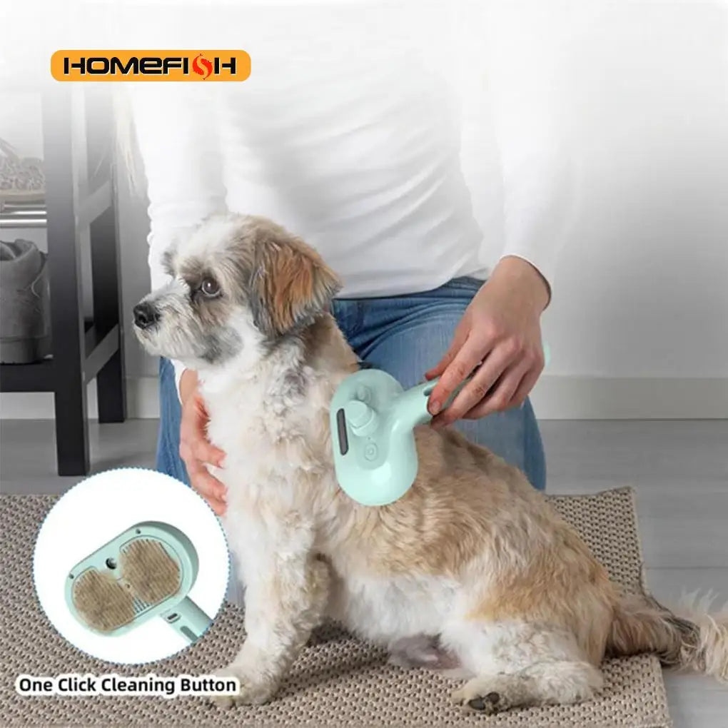 Steam Spray Grooming Brush for Dogs