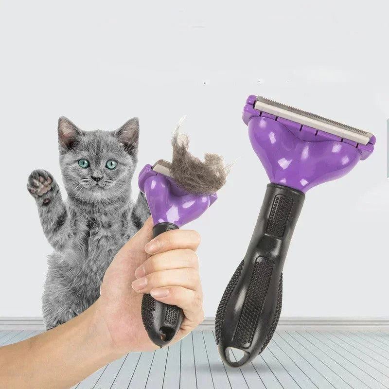 Self-Cleaning Pet Hair Removal Comb for Cats & Dogs