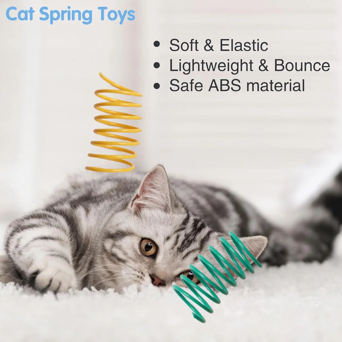 12-Pack Colorful Cat Spring Toys – Interactive Indoor Play Coils