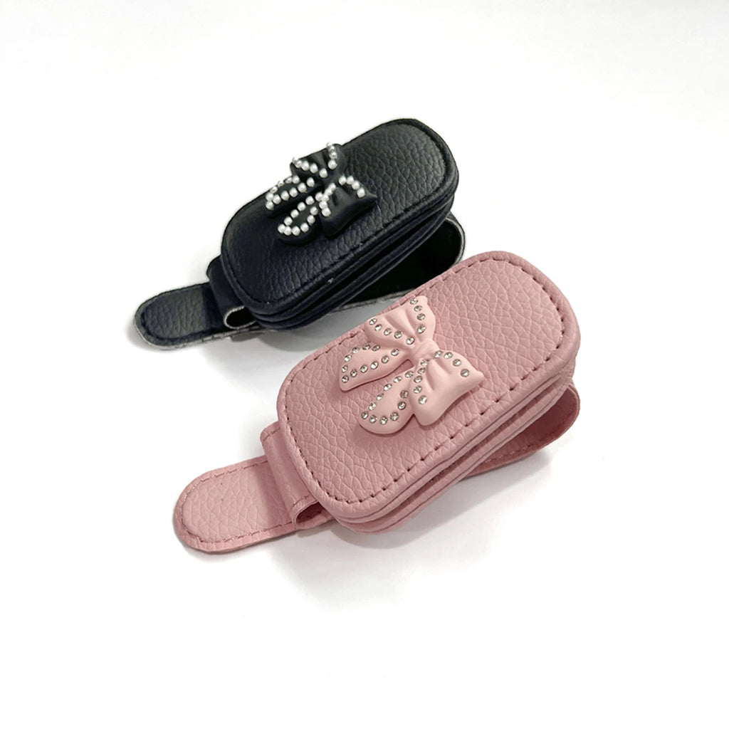 Rhinestone Sun Visor Glasses Clip – Compatible with Tesla Model 3/Y