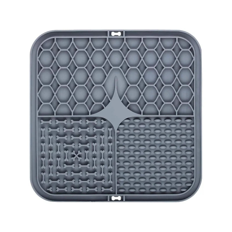 Silicone Slow Feeder Lick Mat with Suction Cups