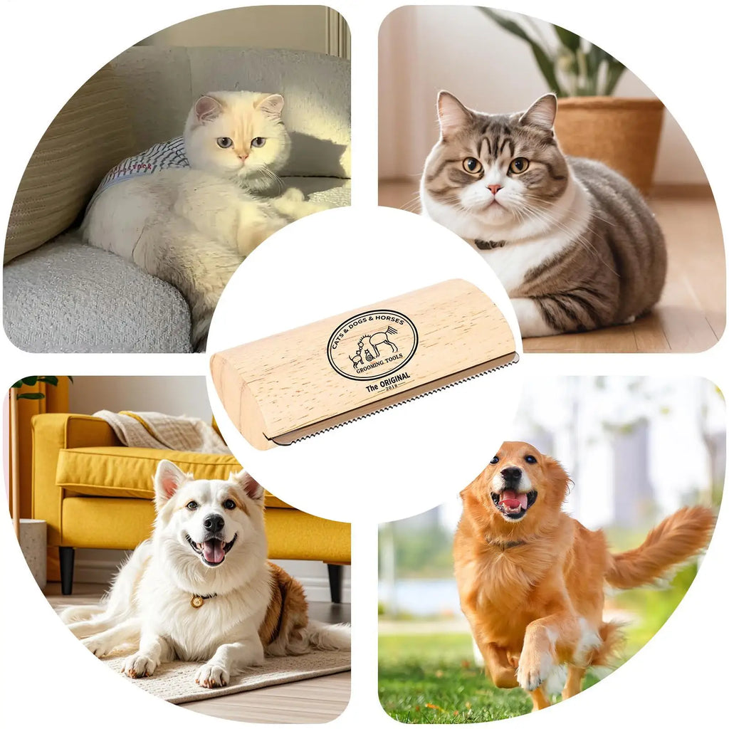 Grooming Brush for Dogs Shedding Household Pet Grooming Cat Hair Shedding Brush for Short Medium Long Haired Pet Kittens Puppies