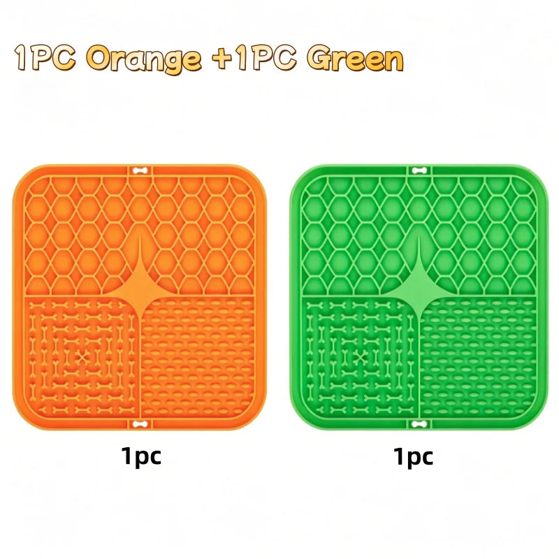 Silicone Slow Feeder Lick Mat with Suction Cups