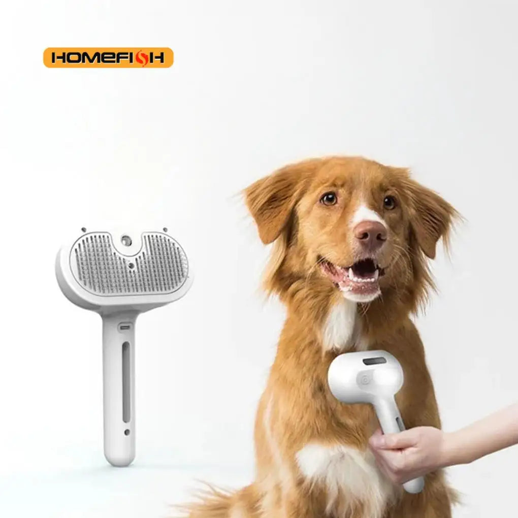 Steam Spray Grooming Brush for Dogs