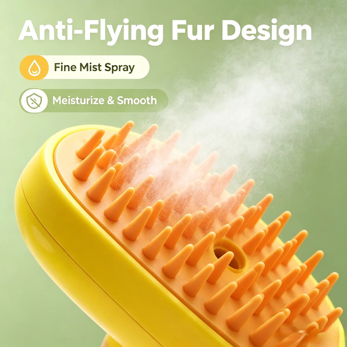 3-in-1 Steam Grooming Brush for Cats & Dogs