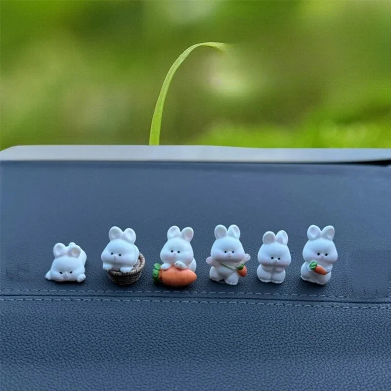 Minimalist Dashboard Bunny Decor – Electric Vehicle Interior Accessory