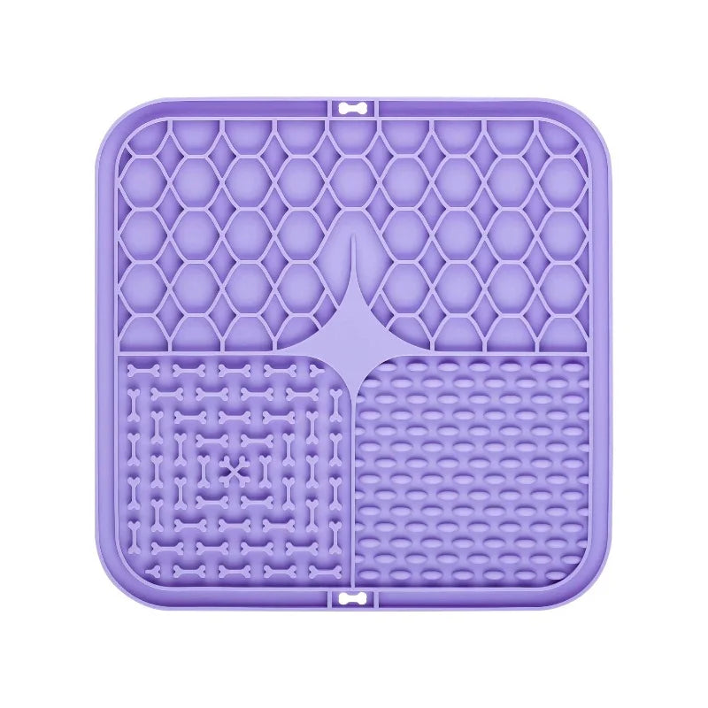 Silicone Slow Feeder Lick Mat with Suction Cups