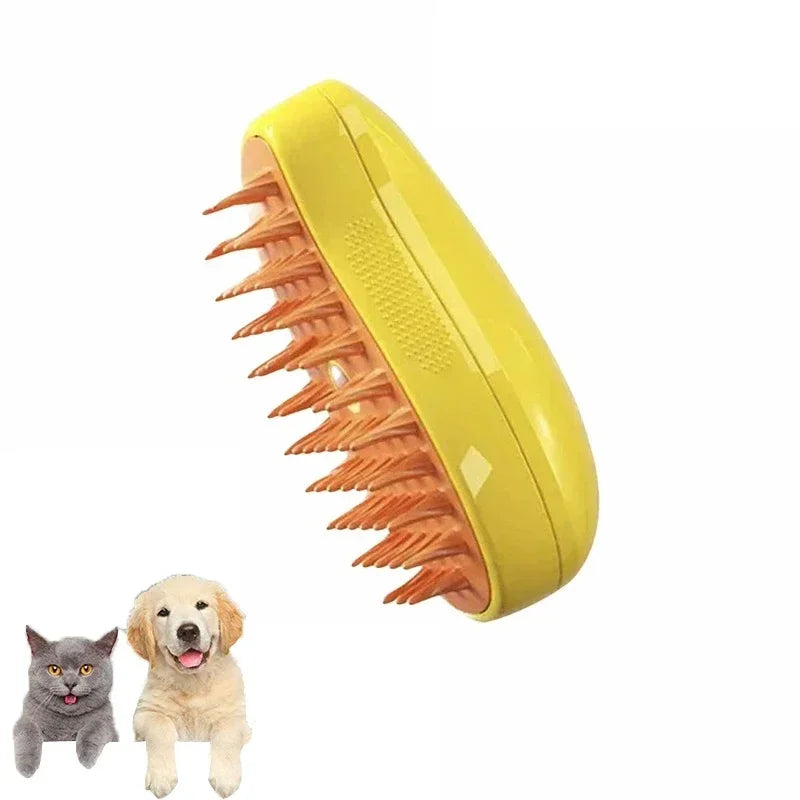 3-in-1 Steam Grooming Brush for Cats & Dogs