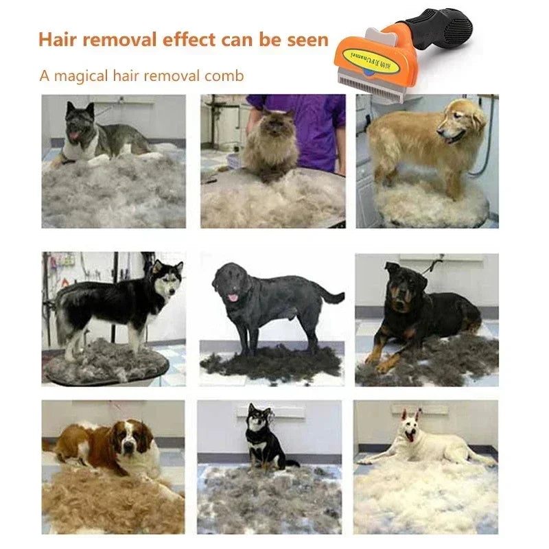 Self-Cleaning Pet Hair Removal Comb for Cats & Dogs