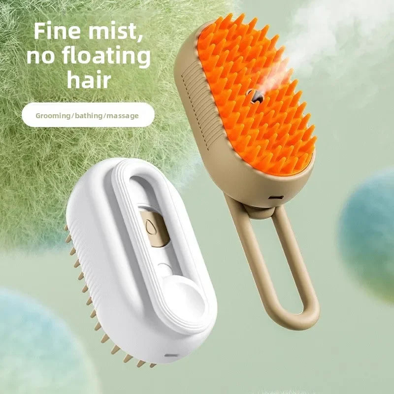 3-in-1 Steam Grooming Brush for Cats & Dogs