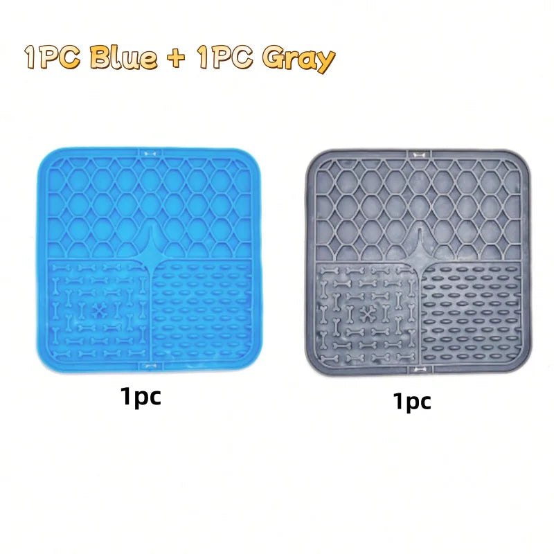 Silicone Slow Feeder Lick Mat with Suction Cups