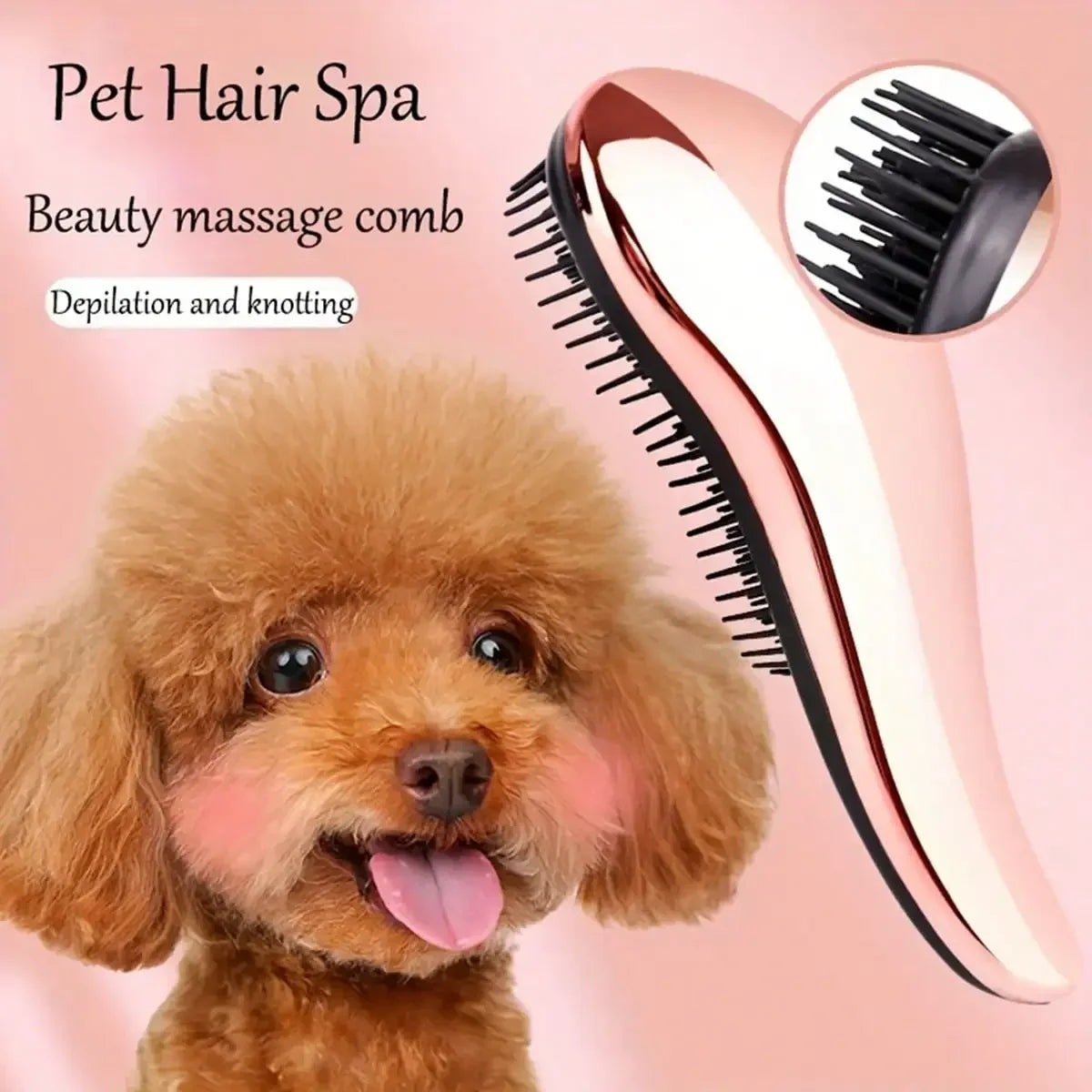 2-In-1 Dog Grooming Comb And Massage Brush Removes Hair And Relaxes Your Pet Perfect For Bath Time  Floating Design For Easy Use