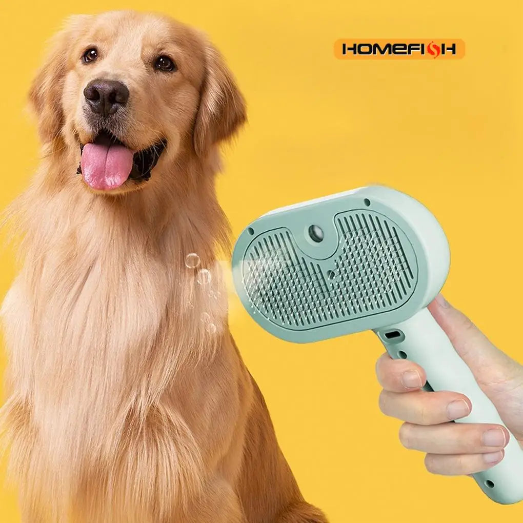 Steam Spray Grooming Brush for Dogs