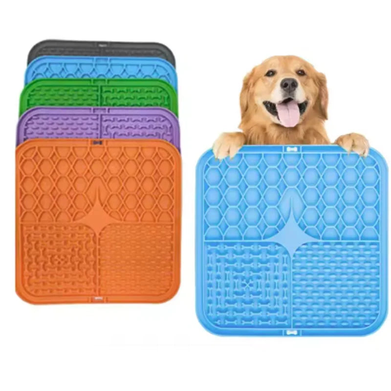 Silicone Slow Feeder Lick Mat with Suction Cups