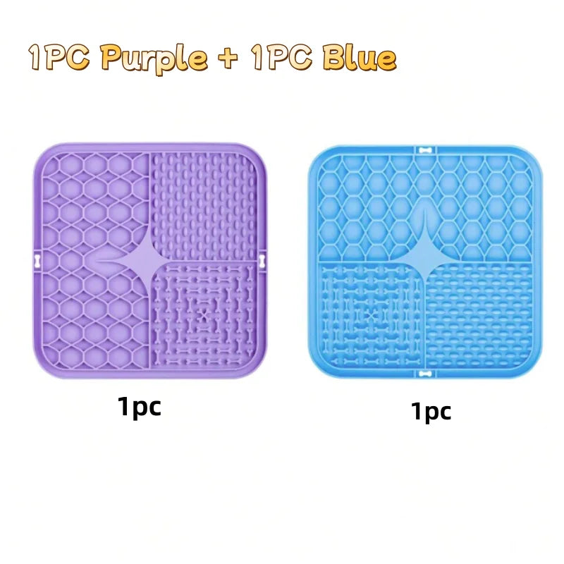 Silicone Slow Feeder Lick Mat with Suction Cups