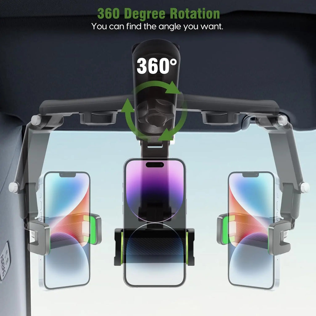 1080° Sun Visor Phone Mount – Compatible with Tesla Model 3/Y